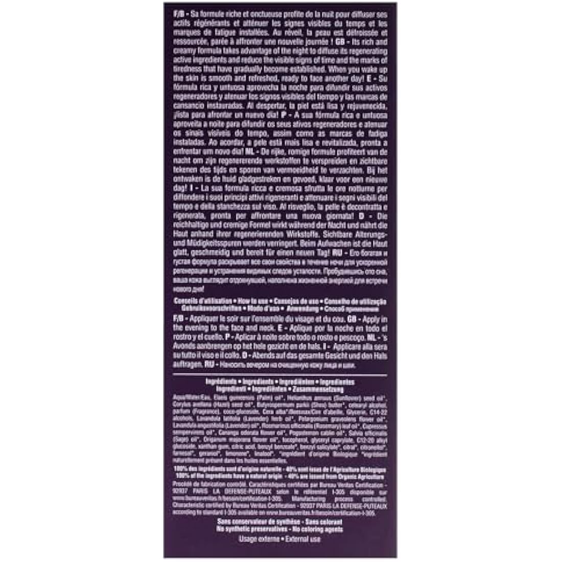 Phyts Anti-Aging Night Cream – Regenerating Face Cream for Women, 1.4 oz