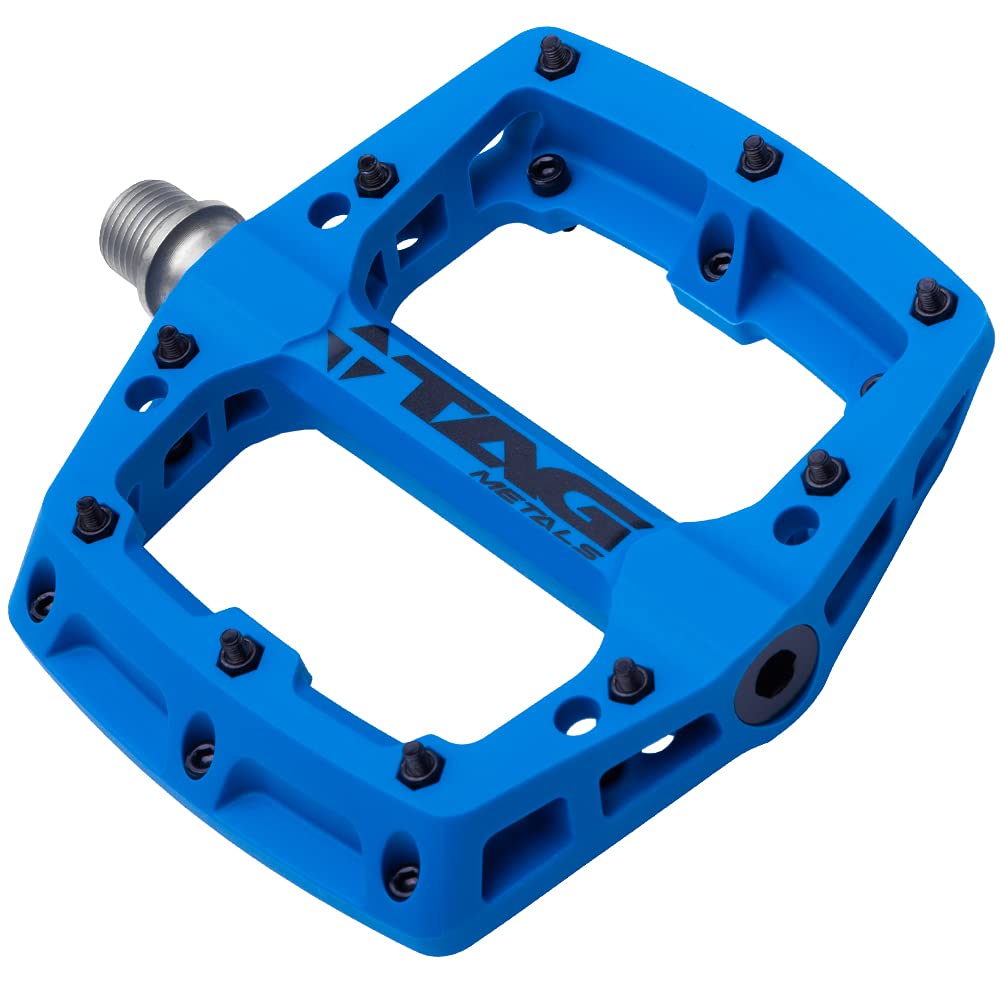 TAG Metals T3 Nylon MTB Platform Pedals – Lightweight Blue 9/16"