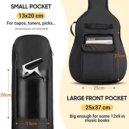CAHAYA Acoustic Guitar Bag | Water Resistant 41-42 Inch Gig Bag Case