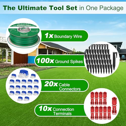 DazSpirit 150m Robot Lawnmower Boundary Cable Kit with Pegs & Connectors