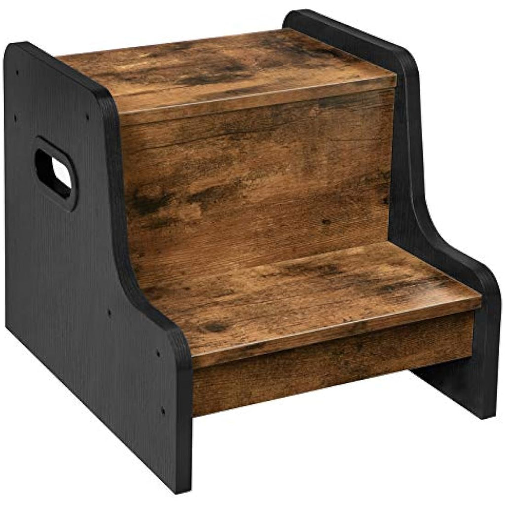 HOOBRO Two Step Stool for Kids | Wooden Toddler Stool for Sink & Kitchen