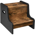 HOOBRO Two Step Stool for Kids | Wooden Toddler Stool for Sink & Kitchen