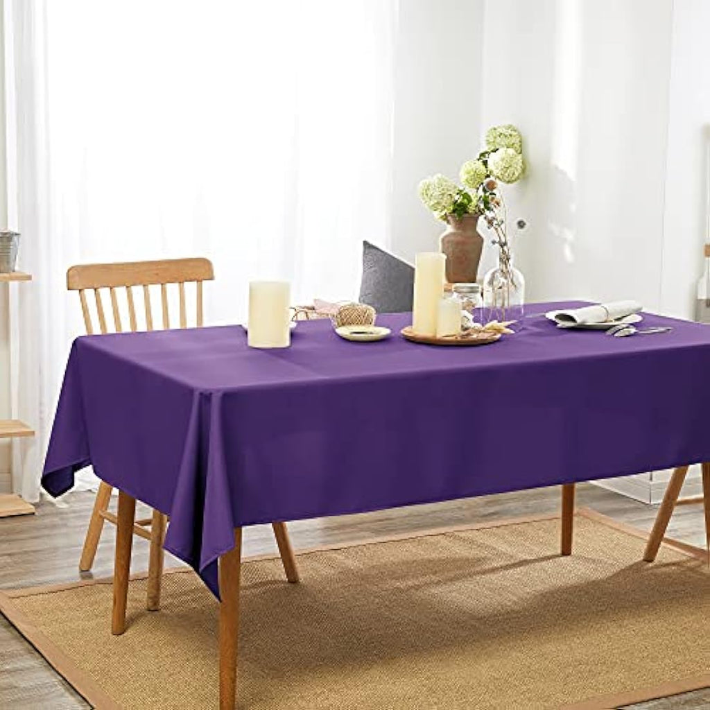 Deconovo Purple Oxford Tablecloth – Waterproof Rectangle Cover 54x79in