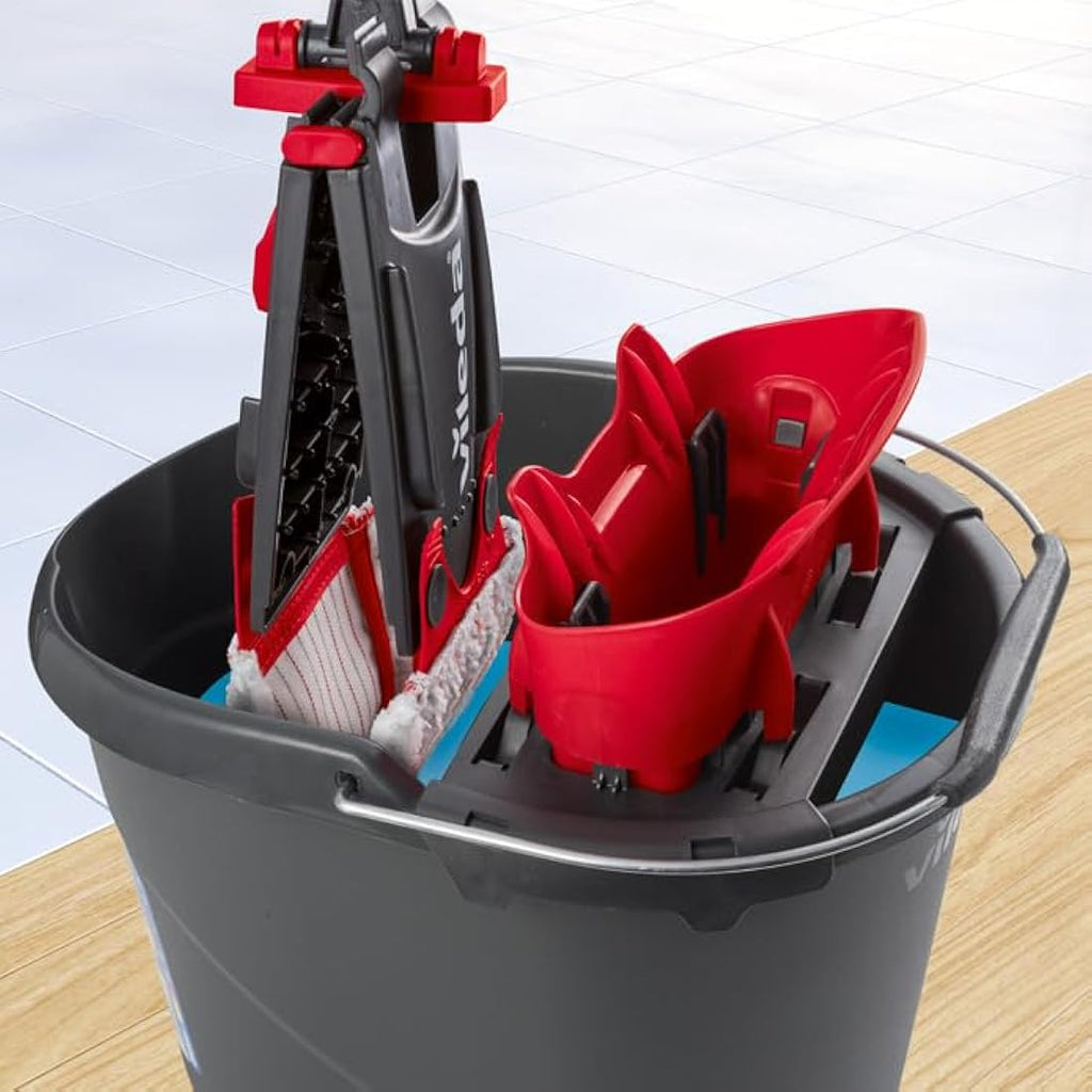 Vileda UltraMax Flat Mop and Bucket Set – Microfibre Floor Cleaner