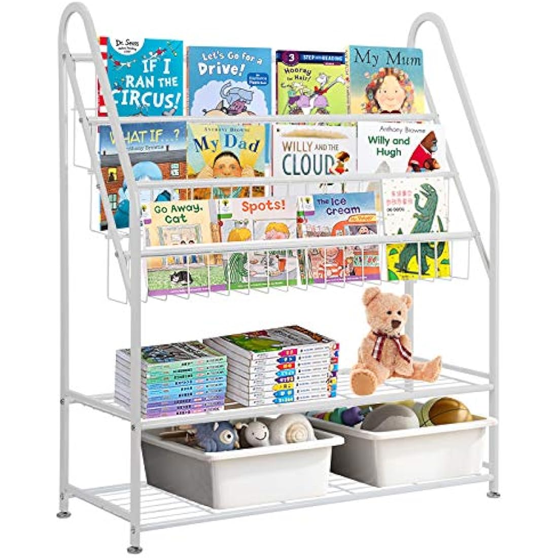 Jolof Store 5-Tier Kids Bookshelf | Space-Themed Toy & Book Organizer