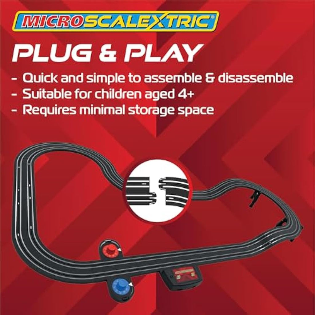 Scalextric Micro Batman vs Joker Slot Car Race Track Set - 1:64 Scale