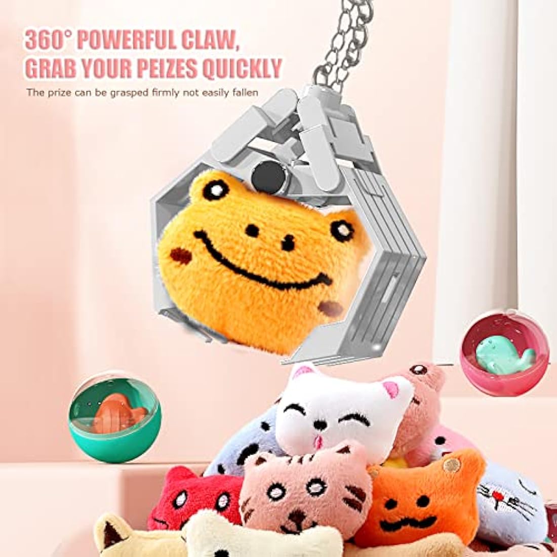 Mini Claw Machine Arcade Game – Candy Grabber with 10 Plush Toys