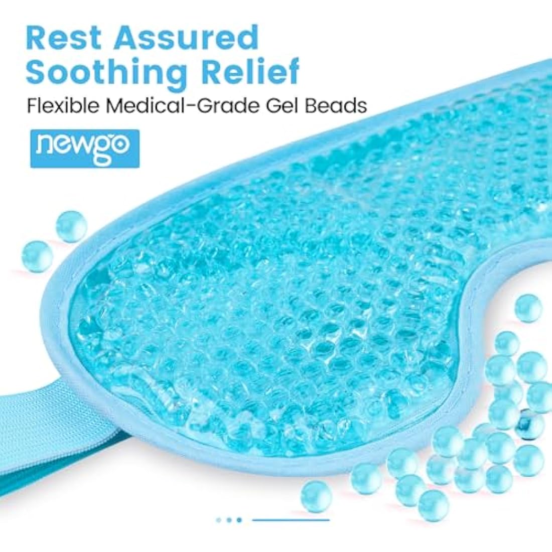 NEWGO Cooling Gel Eye Mask – Reusable Hot Cold Therapy for Puffy Eyes