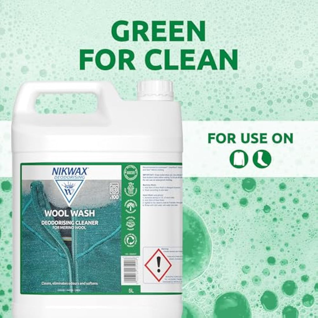 Nikwax Wool Wash – High-Performance Merino Cleaner & Conditioner - 5L