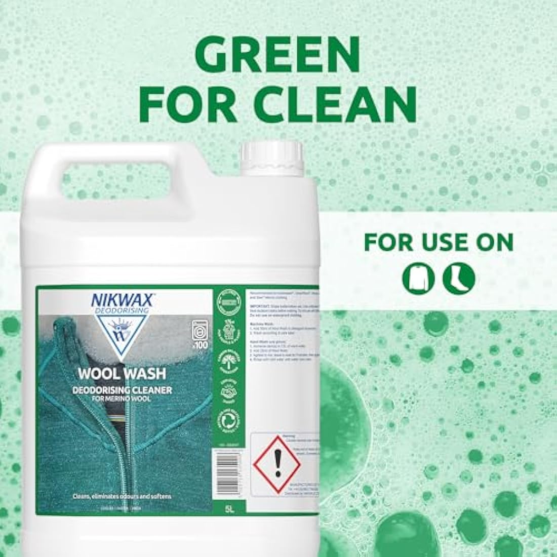 Nikwax Wool Wash – High-Performance Merino Cleaner & Conditioner - 5L