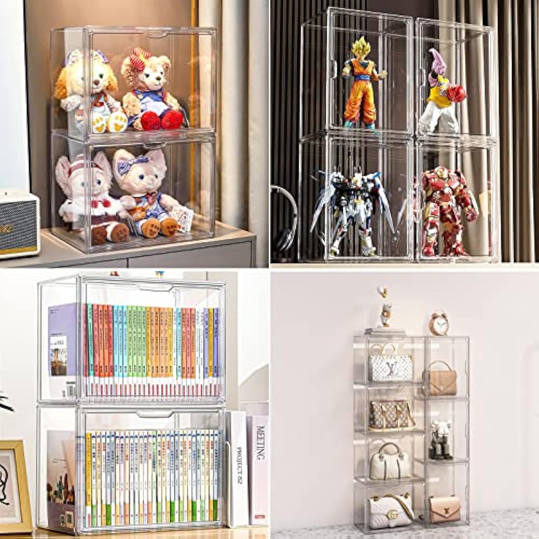 Siyecioa Acrylic Display Case – Stackable Clear Box for Collectibles