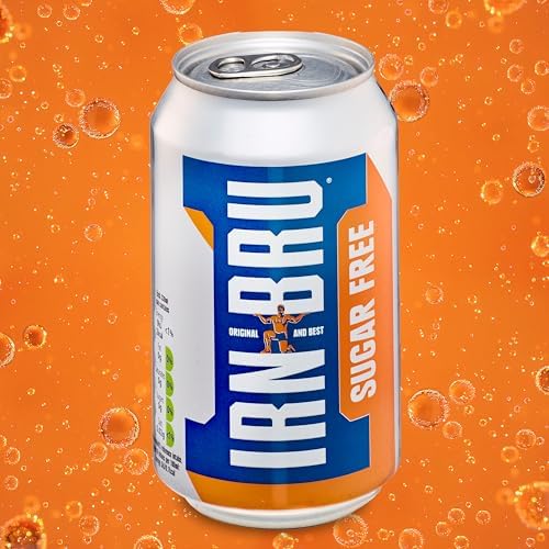 IRN-BRU Sugar Free Fizzy Drinks – 24 x 330ml Low Calorie Cans