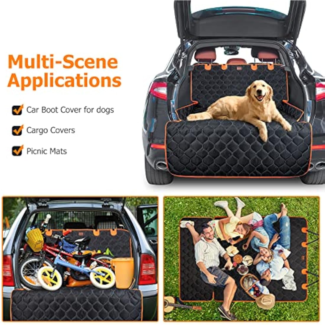 Jolof Store Car Boot Liner for Dogs – Waterproof SUV Bumper Protector