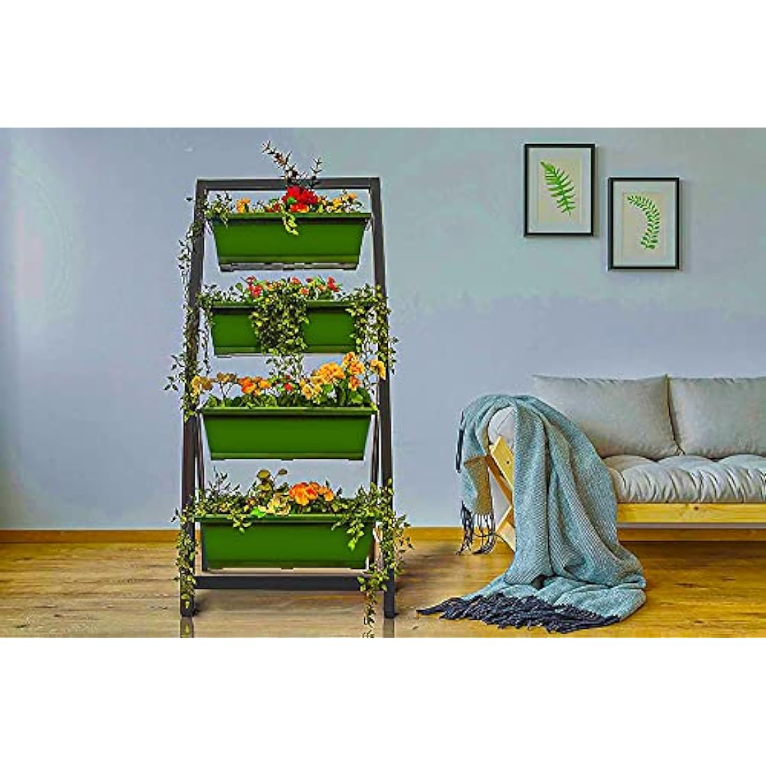 Outland Living 6-Ft Vertical Raised Garden Bed - 4 Food-Safe Planter Boxes