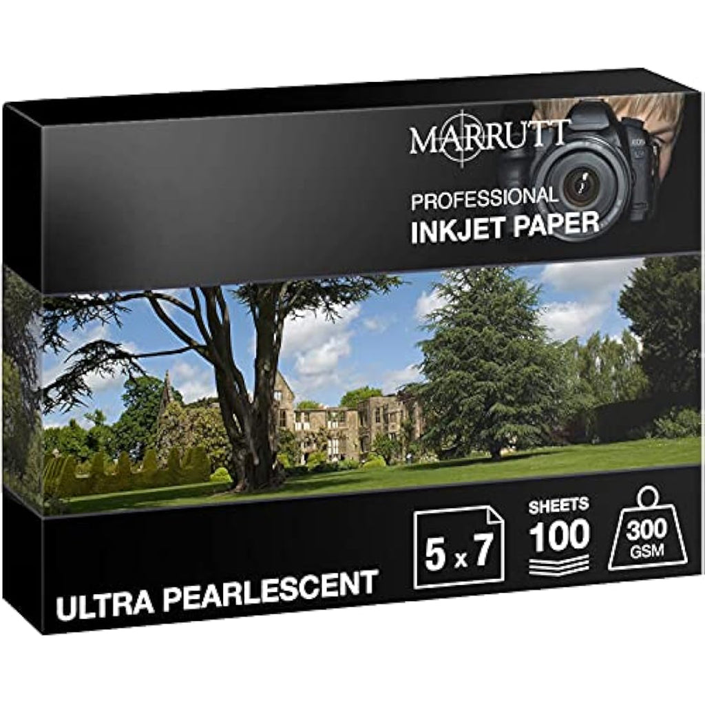 Marrutt 300gsm Ultra Pearlescent Hi-White Inkjet Photo Paper - 100 Sheets