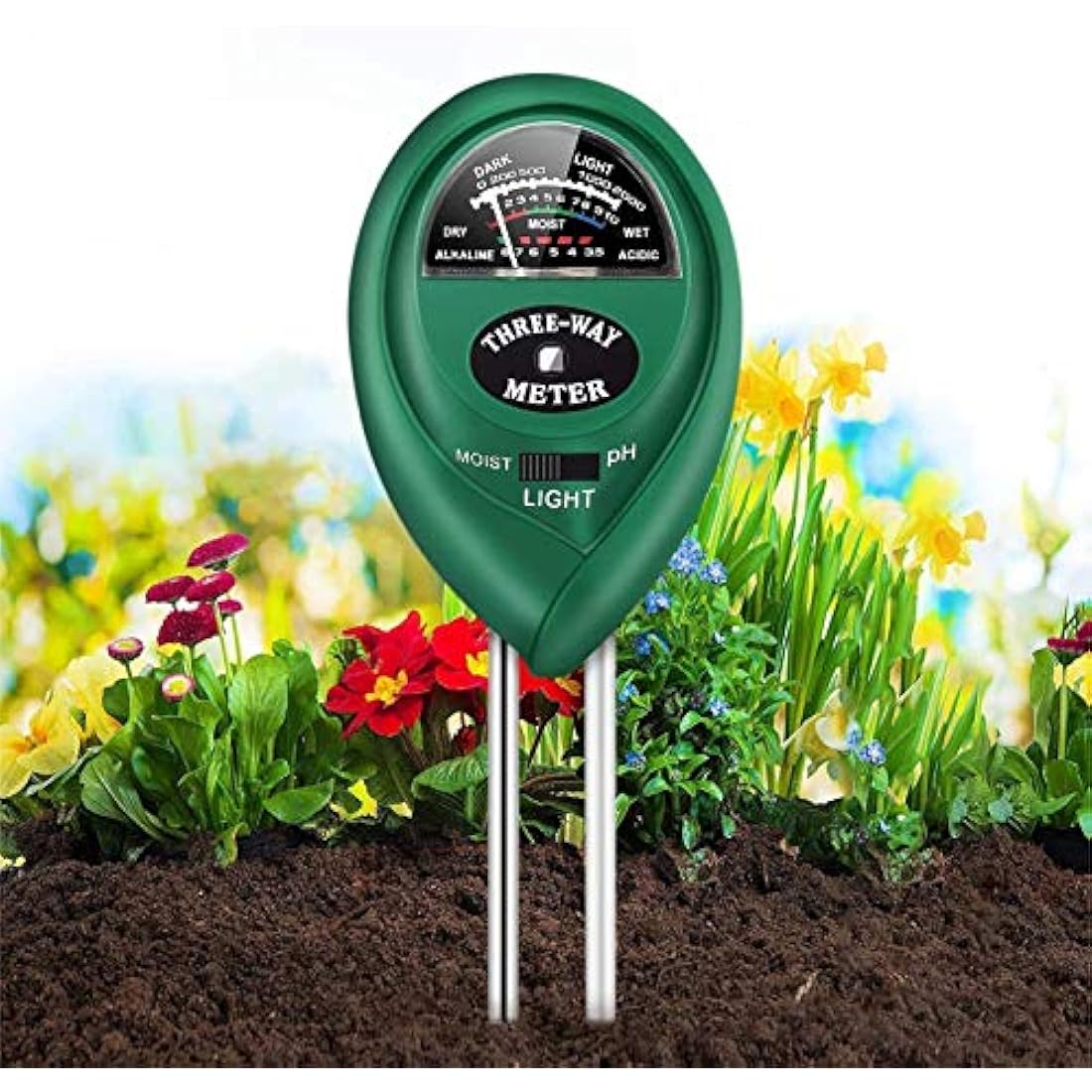 LIUNOVIP 3-in-1 Soil PH Meter | Moisture & Light Plant Tester Kit