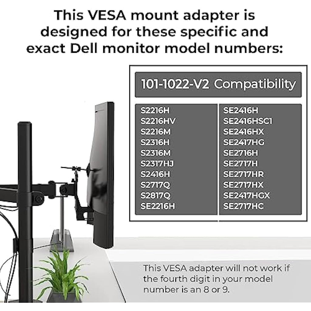 HumanCentric VESA Mount Adapter for Dell S and SE Series Monitors