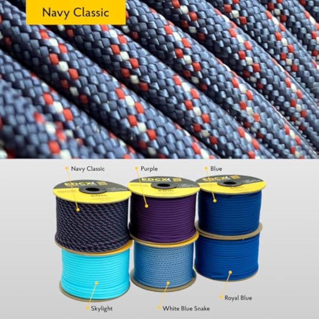 EDCX 550 Paracord – 4mm 7-Strand Nylon Rope for Camping and DIY
