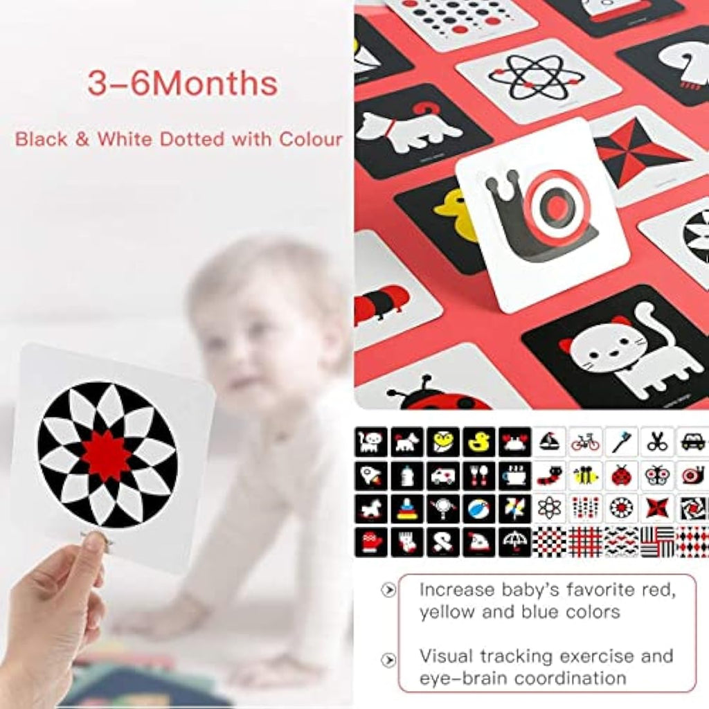 Beiens Baby Sensory Cards – High Contrast Visual Stimulation Learning Toys