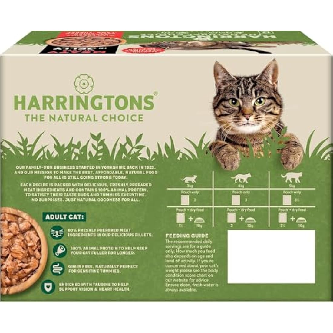 Harringtons Grain Free Wet Cat Food - Meaty in Jelly 72x85g Pack