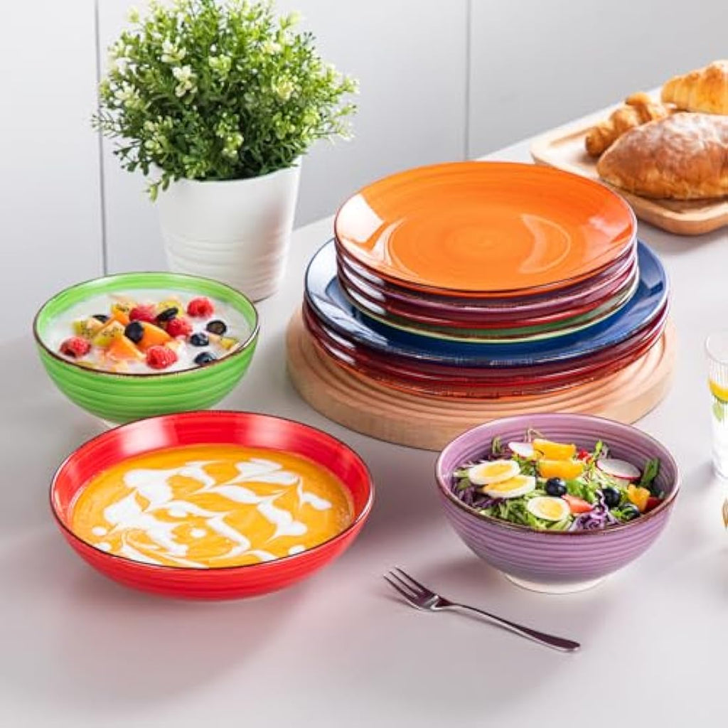 vancasso Bonita 24-Piece Dinner Set – Handpainted Stoneware for 6