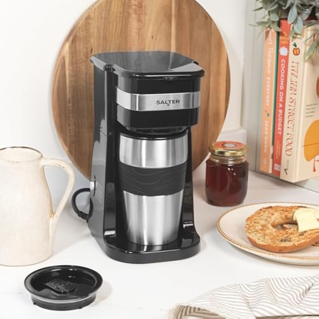 Salter One Cup Coffee Maker – Filter Machine with 420ml Travel Mug