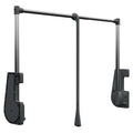 Decoranddecor Pull Down Wardrobe Rail | 750-1150mm Soft Close - 15kg