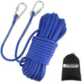 NewDoar 10mm Static Climbing Rope – 18KN Safety Cord with 2 Carabiners