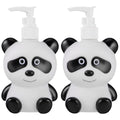Amosfun 2pcs Panda Soap Dispenser | 300ml Refillable Kids Bathroom Bottle