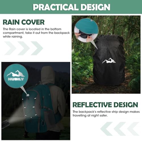 50L Hiking Backpack - Waterproof Camping Rucksack with Wet Pocket