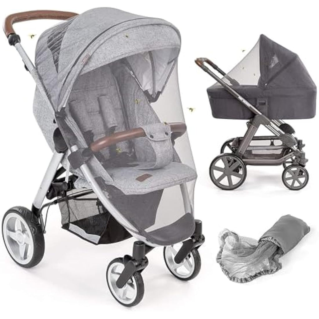 Zamboo Universal Mosquito Net for Prams and Strollers - Fine Mesh, Grey