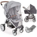 Zamboo Universal Mosquito Net for Prams and Strollers - Fine Mesh, Grey