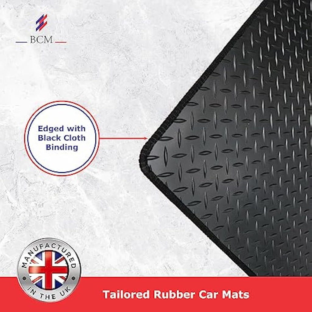 BCM Hyundai Kona 2017-Onward Tailored 3mm Rubber Car Floor Mats - 4pc