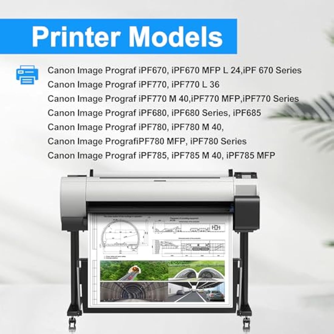 LCL PFI-107 Ink Cartridge Replacement for Canon ImagePROGRAF iPF670 - 6 Pack