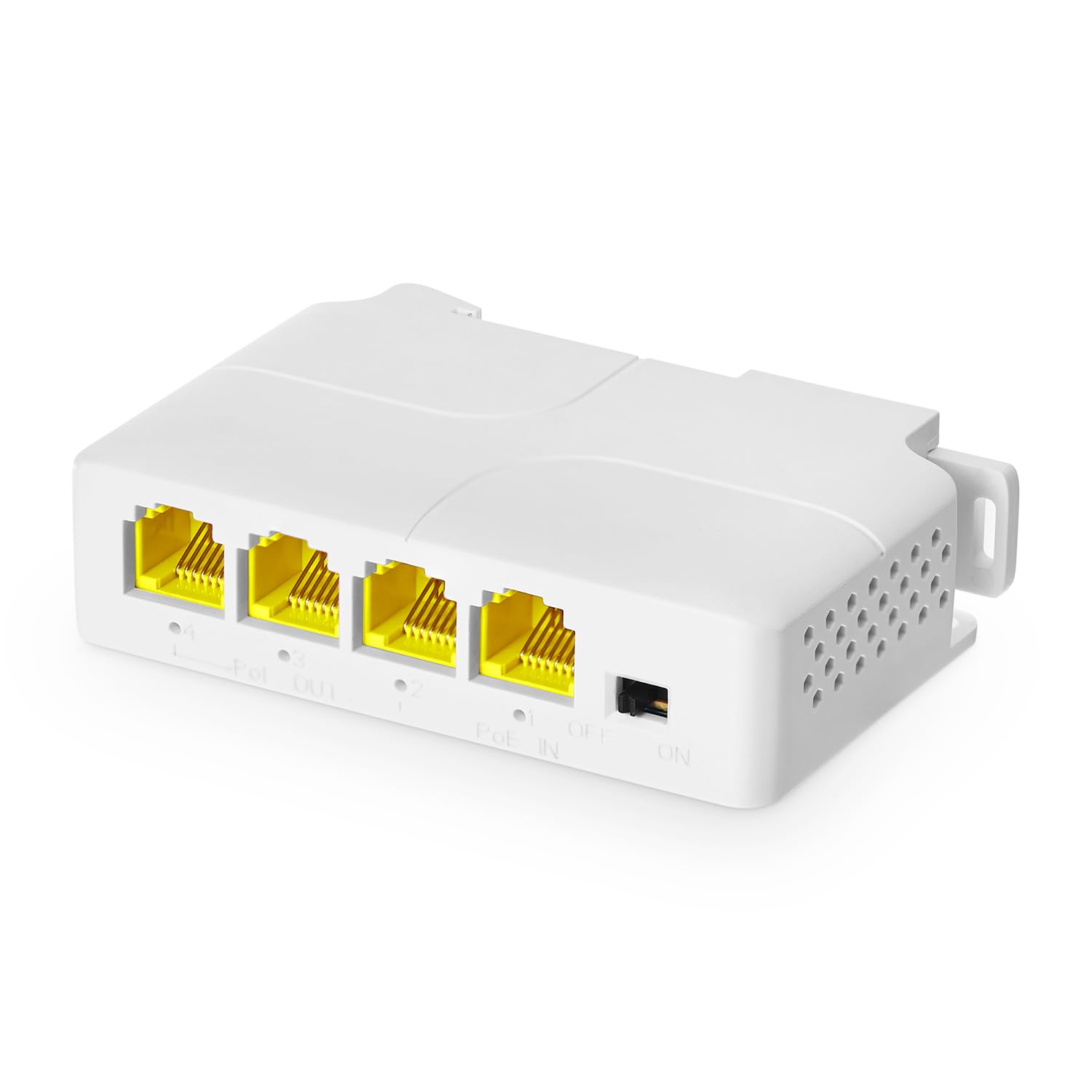 Binardat 4 Port Gigabit PoE Extender | 1-in 3-out Passthrough Switch