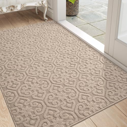 DEXI Indoor Door Mat – 92x152cm Washable Non-Slip Dirt Trapper – Beige