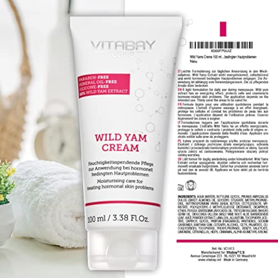 Jolof Store Wild Yams Cream – 80% Yam Root Extract for Menopause