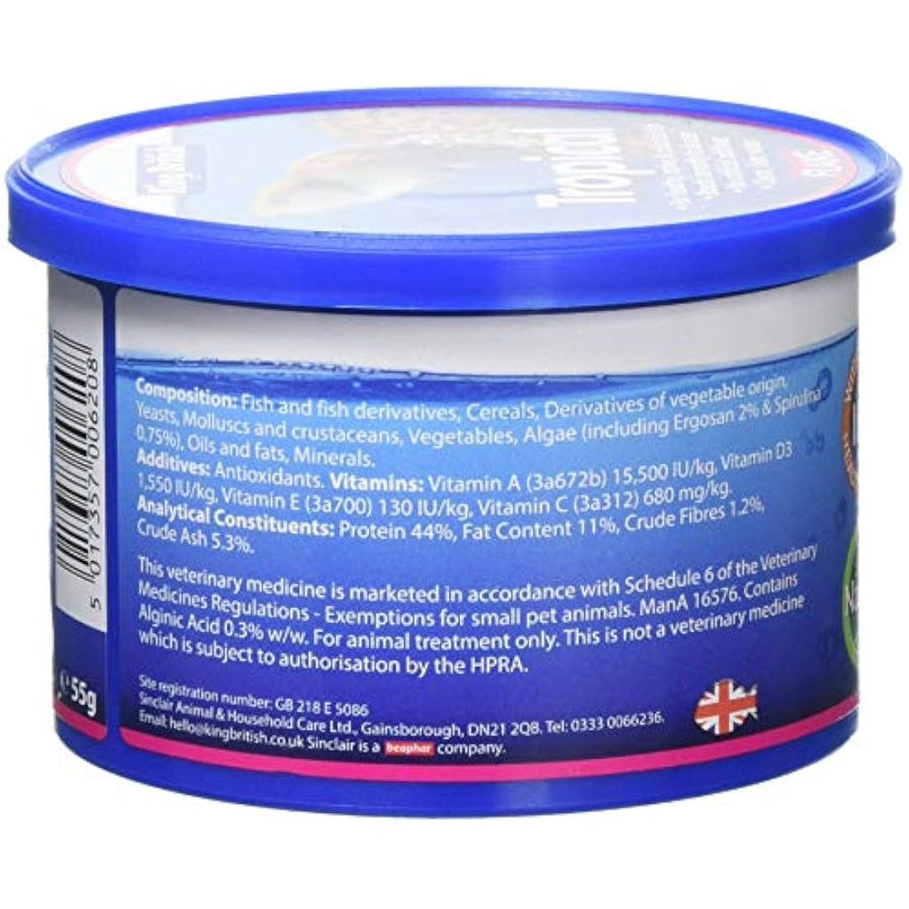 King British Tropical Fish Flake Food with Immuno Health Booster - 55g