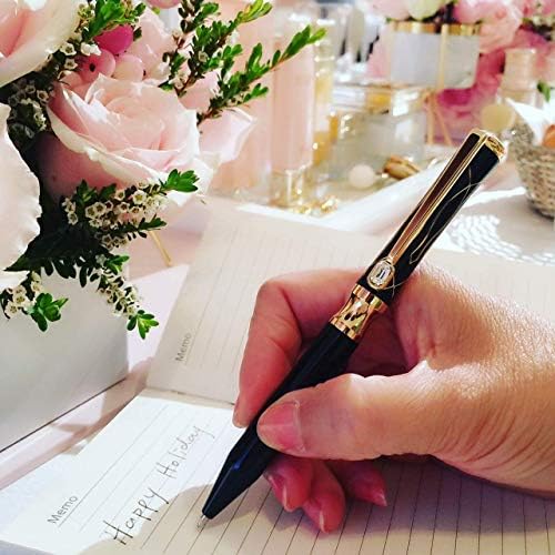 LACHIEVA LUX Crystal Metal Ballpoint Pen with German Refills - Gift Box