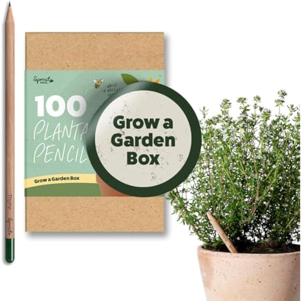 SproutWorld Plantable Pencils | Grow a Garden Box | 100 Pack Bulk Wood HB