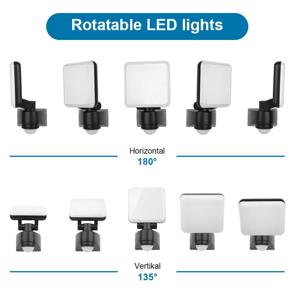 Jolof Store 10W LED Outdoor Wall Light – IP54 Motion Sensor Security
