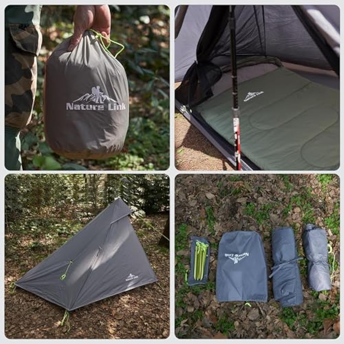 Nature Link Altair One Ultralight 1-Person Trekking Pole Backpacking Tent