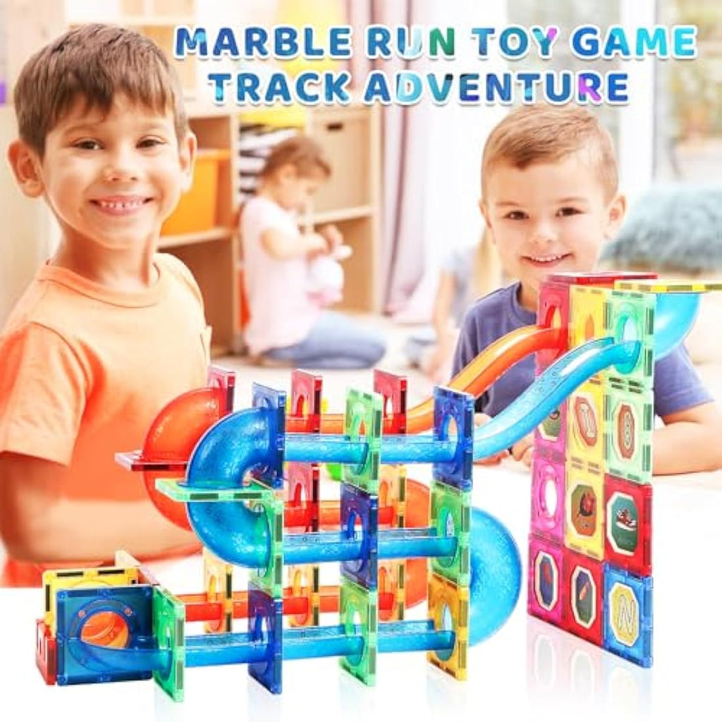 Magblock 122 PCS Magnetic Marble Run Building Blocks STEM Toy Set