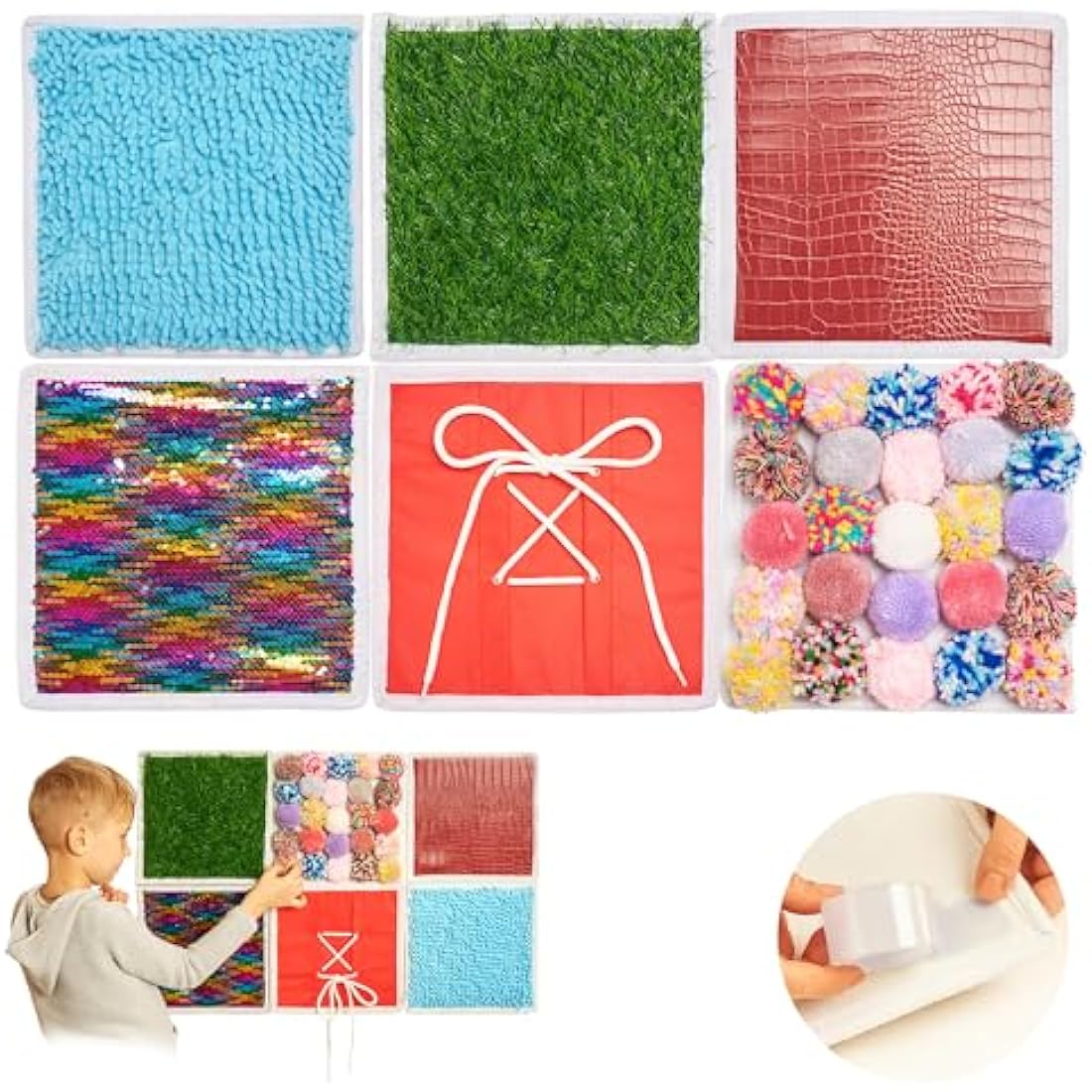 Jolof Store Tactile Sensory Wall Panels & Floor Tiles - 6pc Set