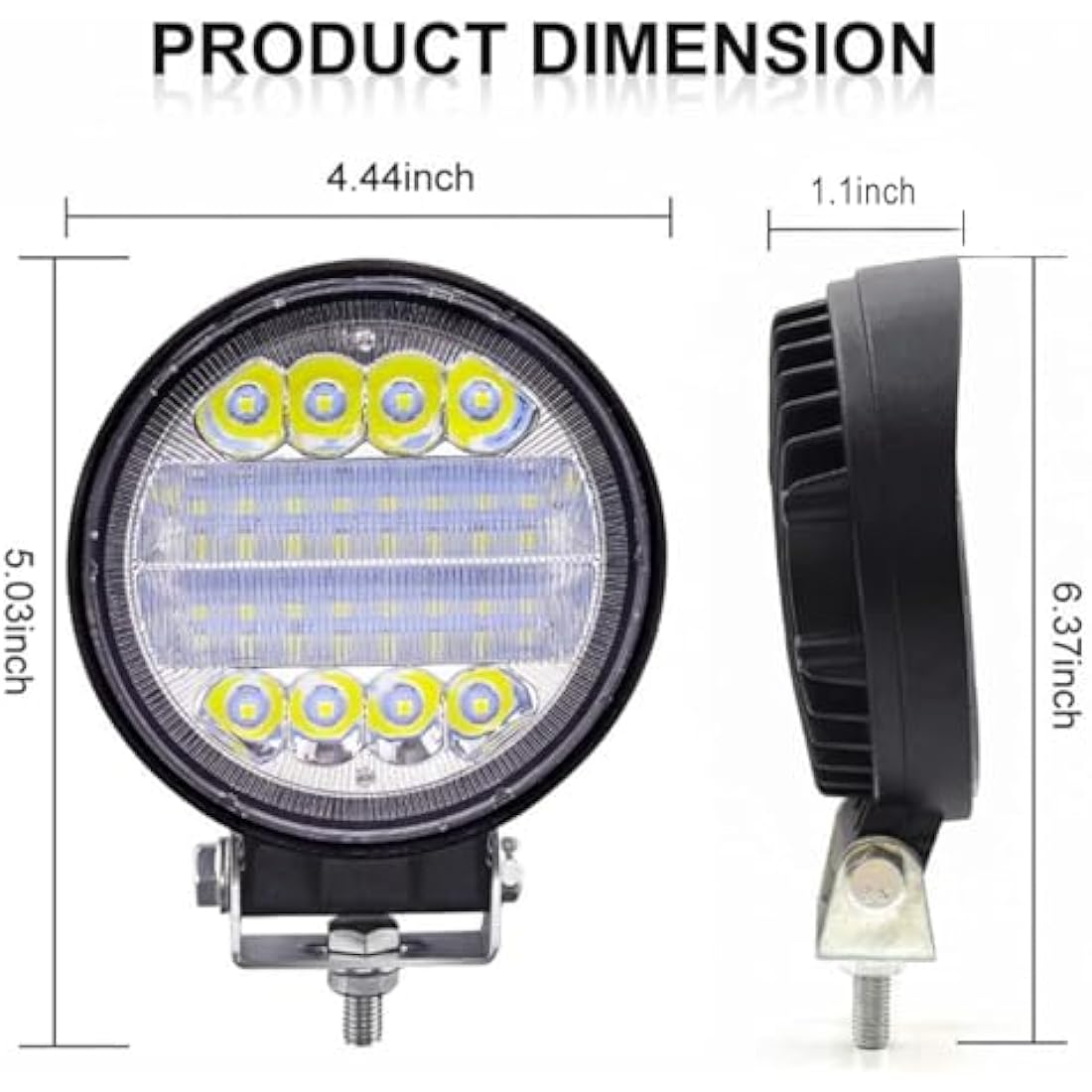 72W LED Work Lights – 2PCS Spot Flood Combo Off Road Fog Lights
