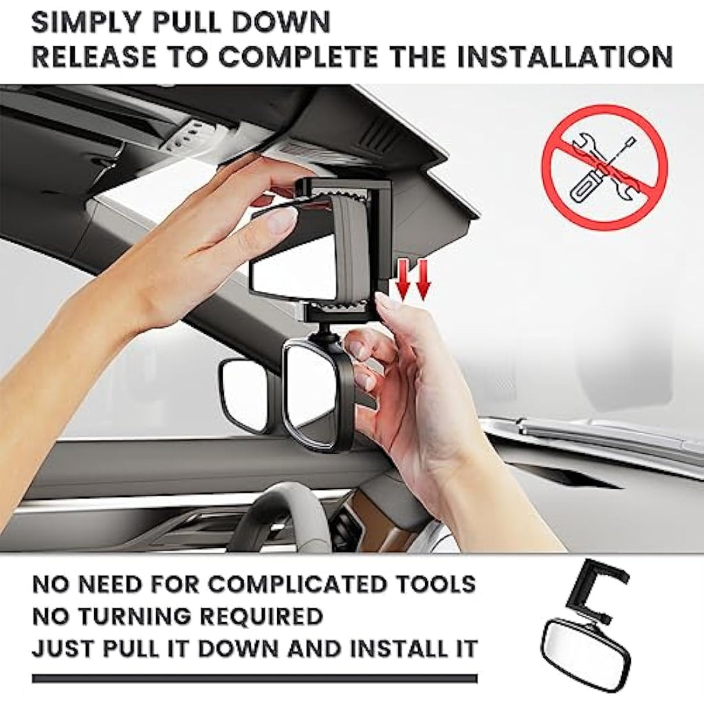 Baby Car Mirror | 360° Rotatable Shatterproof Rear View