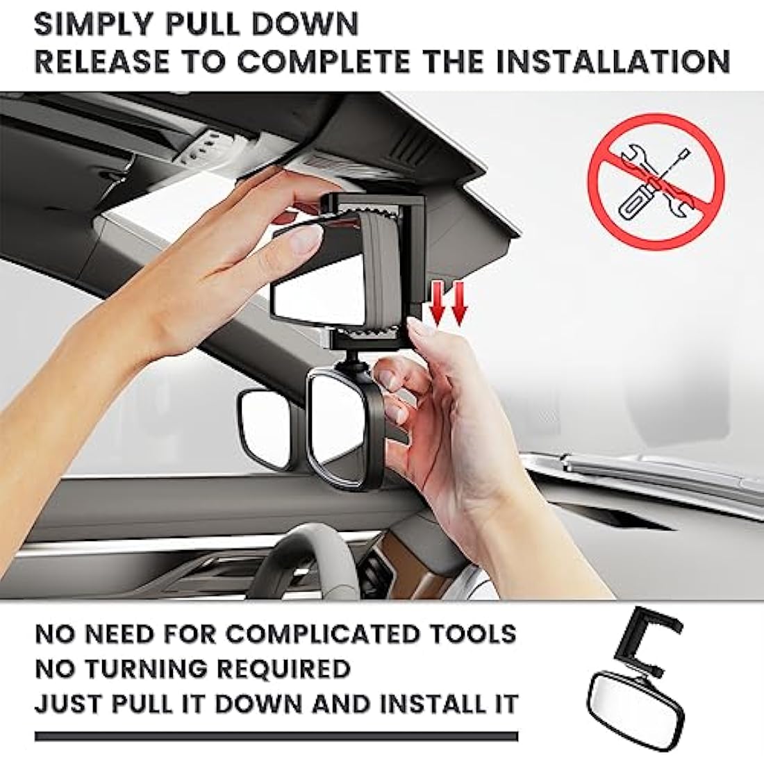 Baby Car Mirror | 360° Rotatable Shatterproof Rear View