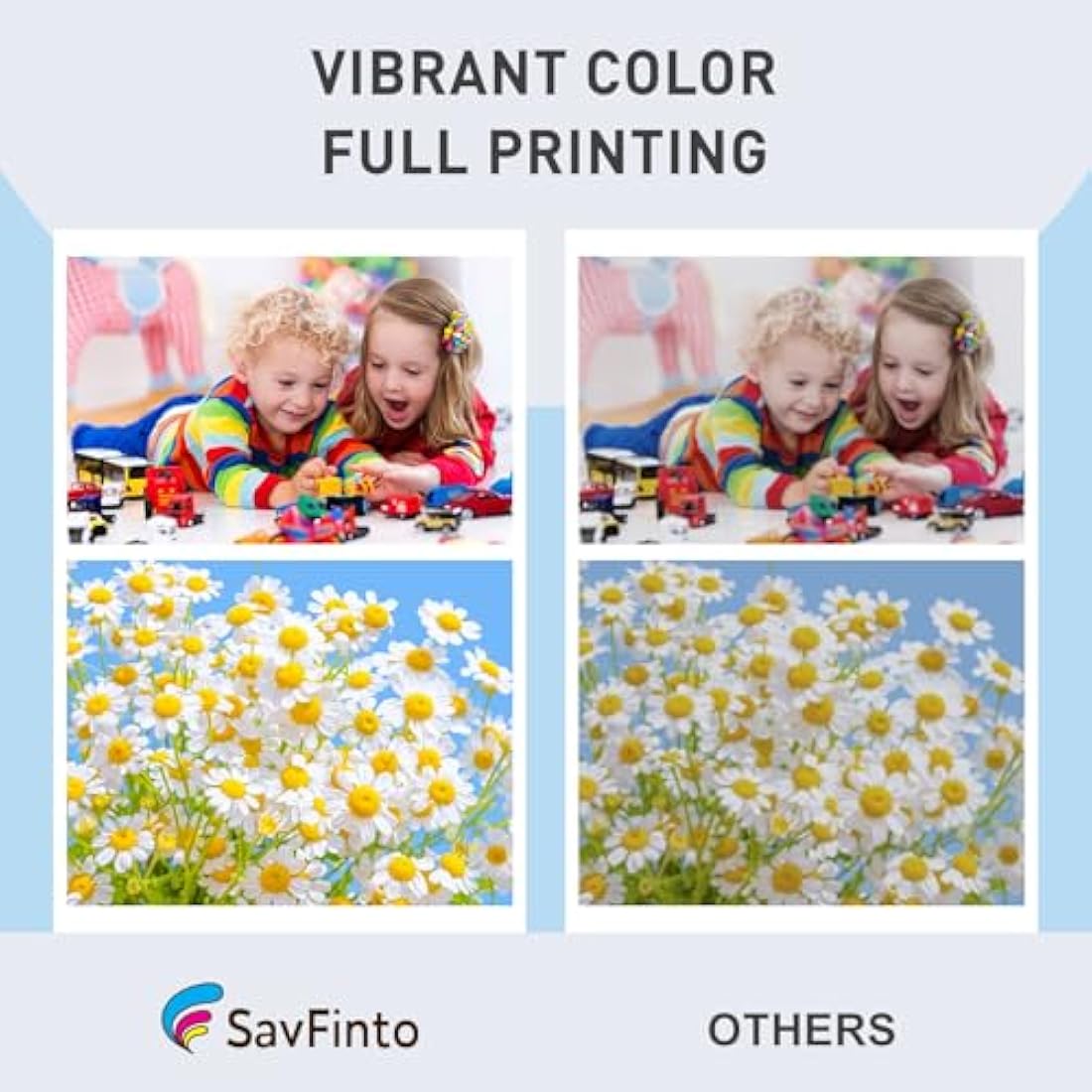 SavFinto 305XL Ink Cartridges for HP DeskJet & Envy - Black & Color 2-Pack