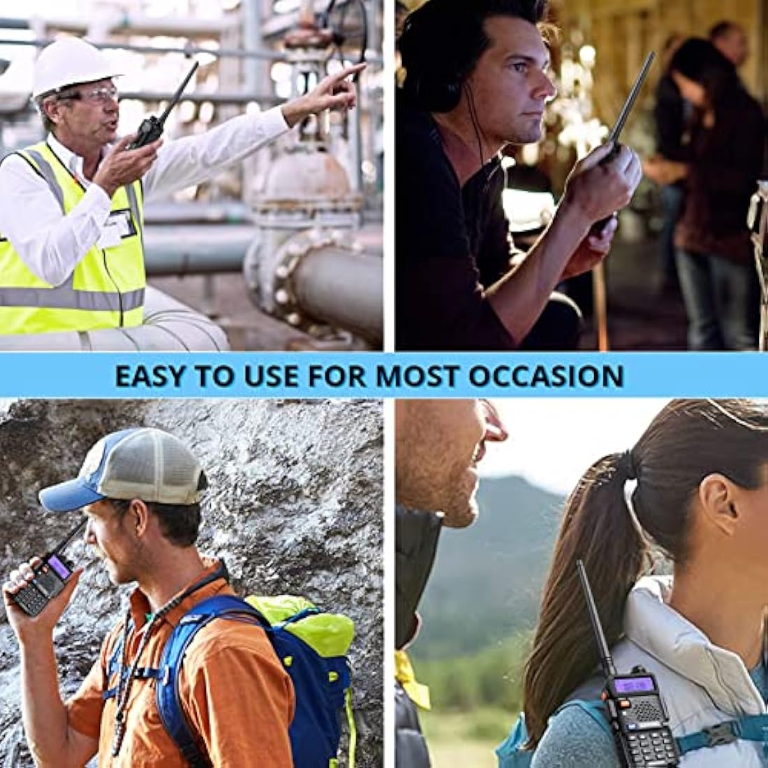 eSynic UV-5R Walkie Talkie – Dual Band 5W Long Range 2-Way Radio