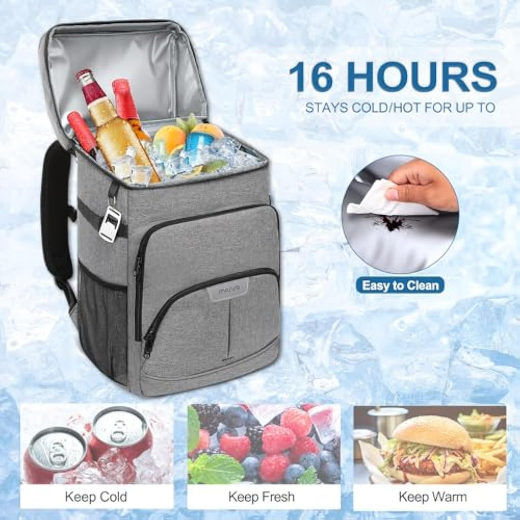 MOSISO Insulated Cooler Backpack – 40 Cans Large Leakproof Soft Bag